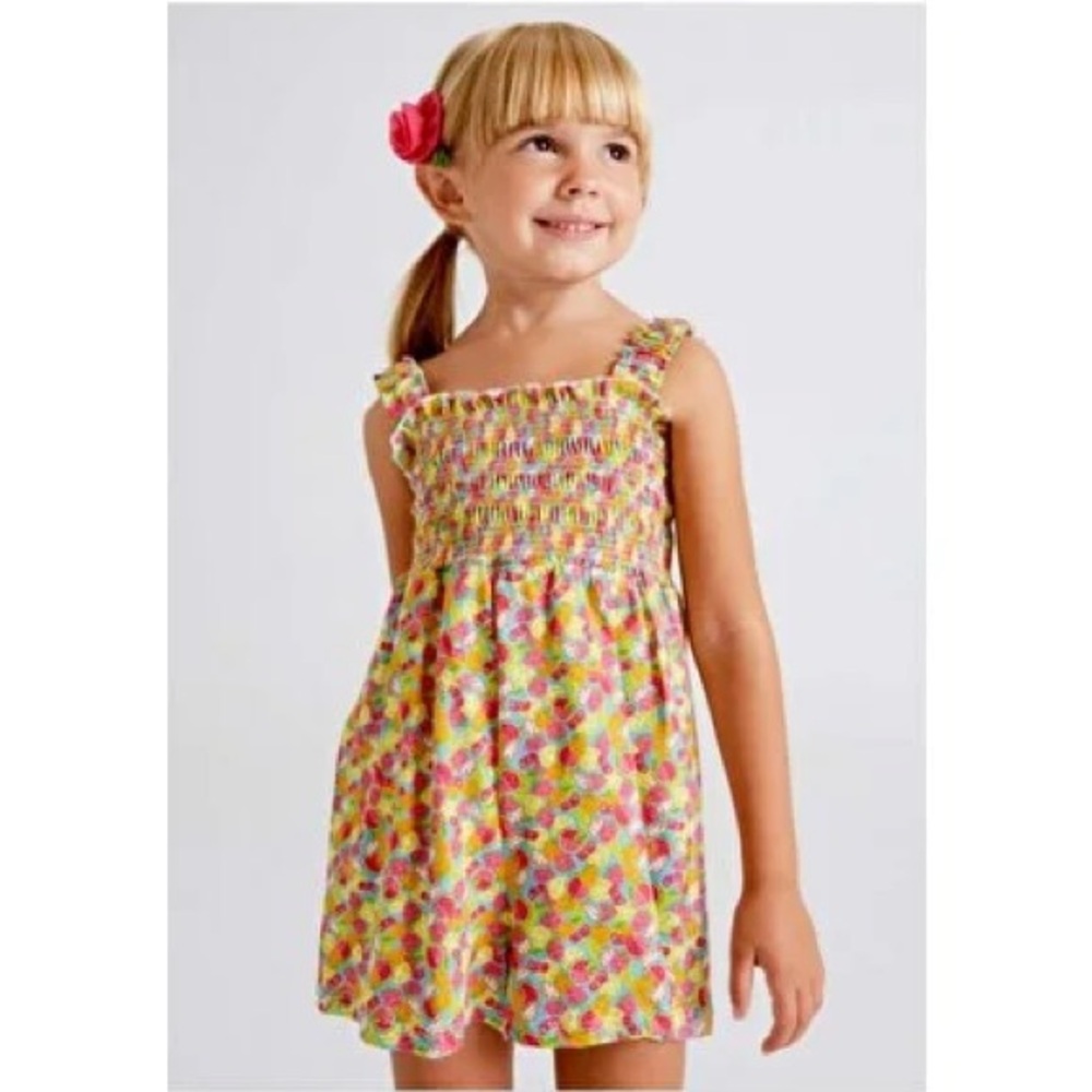 Size 4 Girls Mayoral Colorful Floral Romper